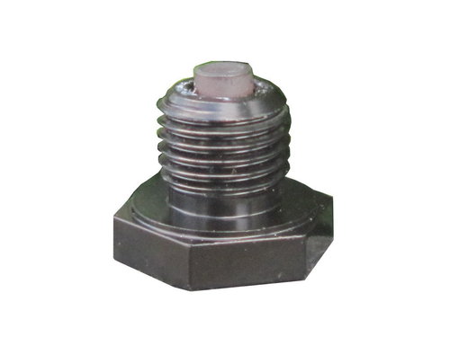 Magnetische Ablassschraube für Ölablassdeckel, in schwarz, M14 x 1,5. Gesamtänge 20 mm