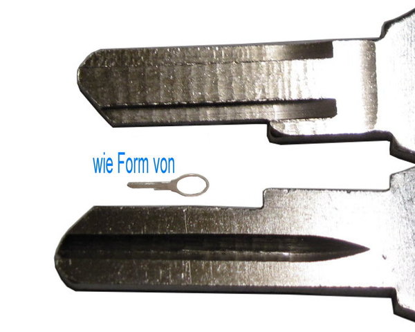 Schlüsselrohling SG, geeignet  für Käfer und Karmann Ghia  Bauj. 52-59