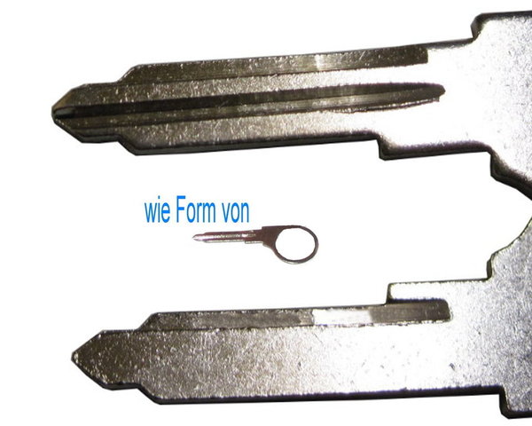 Schlüsselrohling L - Profil, geeignet für  Bus Bauj. 8/66-7/70 und Kübel bis Bauj. 7/70