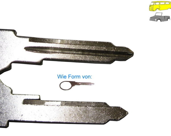 Schlüsselrohling L, geeignet  für Bus Bauj.  67-70 und Kübel bis Bauj. 7/70