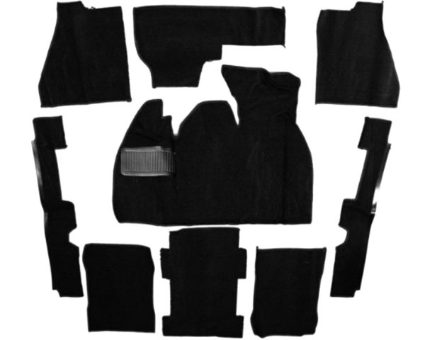 Teppichsatz in schwarz, für 1303 Käfer Limousine Bauj. 8/72 -7/79  - TMI-Produkt