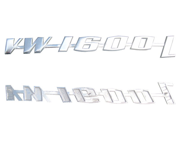 Schriftzug "VW 1600 L"  mit 3 Stifte - Gebrauchtteil